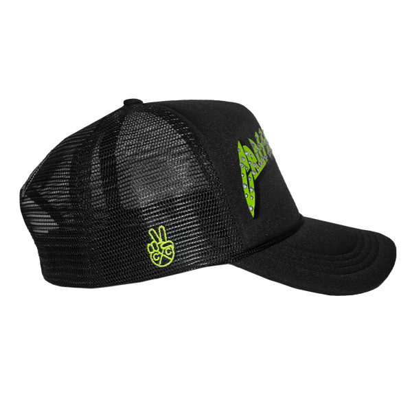 Cross Colours Studded Rock of Ages Trucker Hat - Black