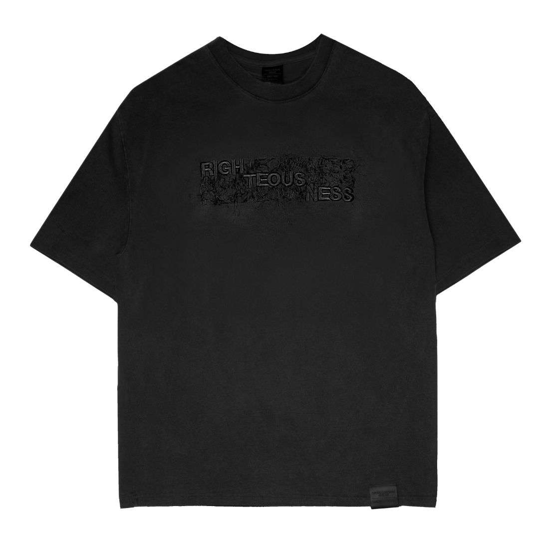CXC Atelier Righteousness Fray T Shirt - Vintage Black