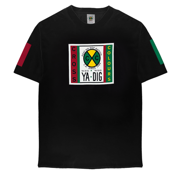 Cross Colours Label Logo T-shirt - Black