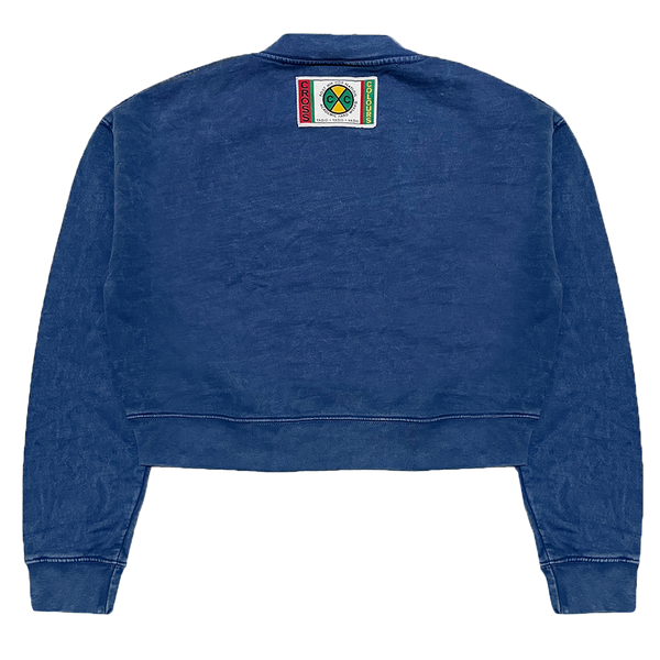 Cross Colours Boyz N The Hood Guidance Crop Sweatshirt - Blue