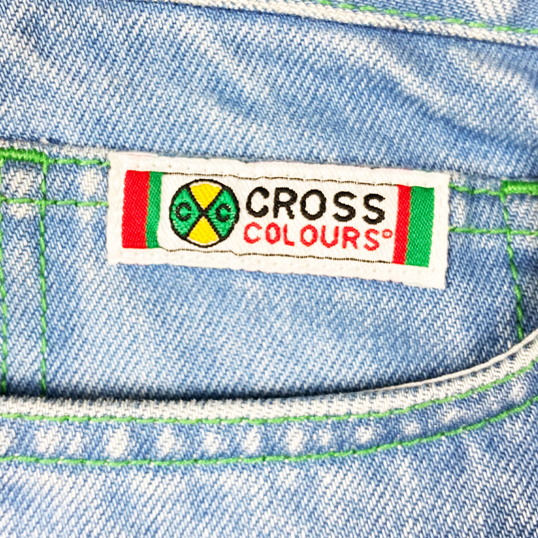 Cross Colours Cuffed Denim Short - Vintage Indigo