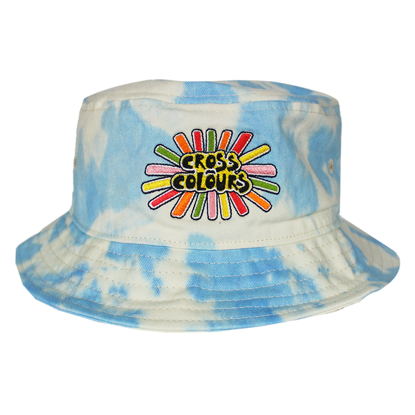 Cross Colours Sunshine Logo Bucket Hat - Tie Dye Cloud