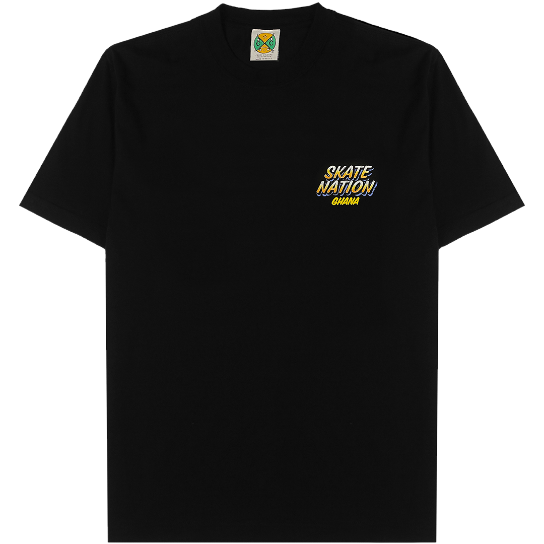 Cross Colours Ghana Skate Guy T Shirt - Black