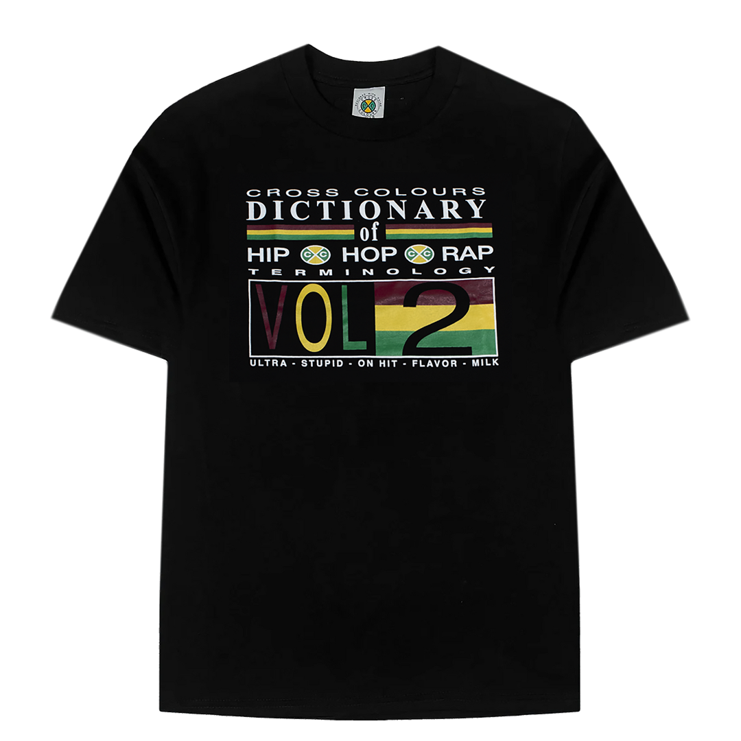 Cross Colours Hip Hop Dictionary T-Shirt - Black