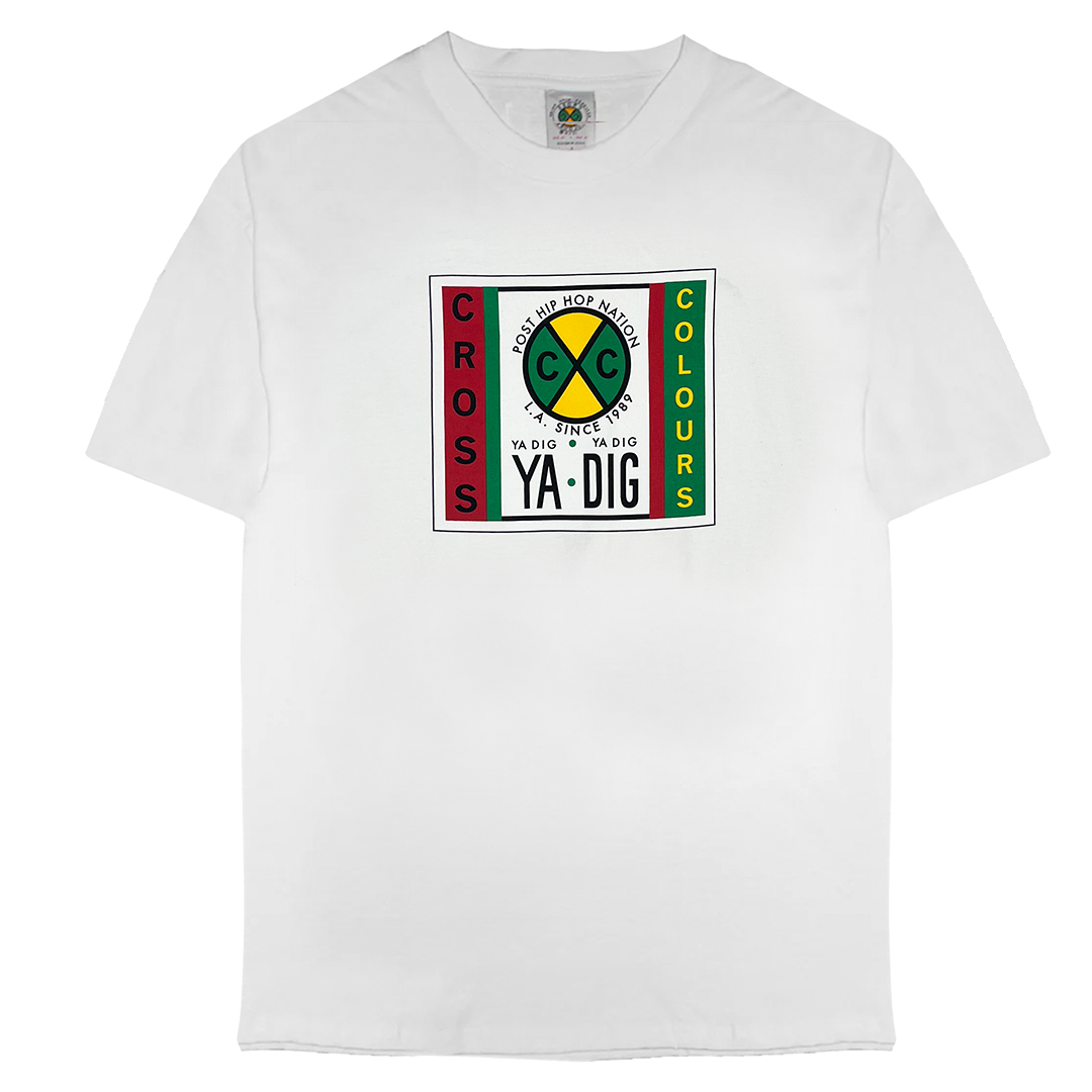 Cross Colours Label Logo T-shirt - White