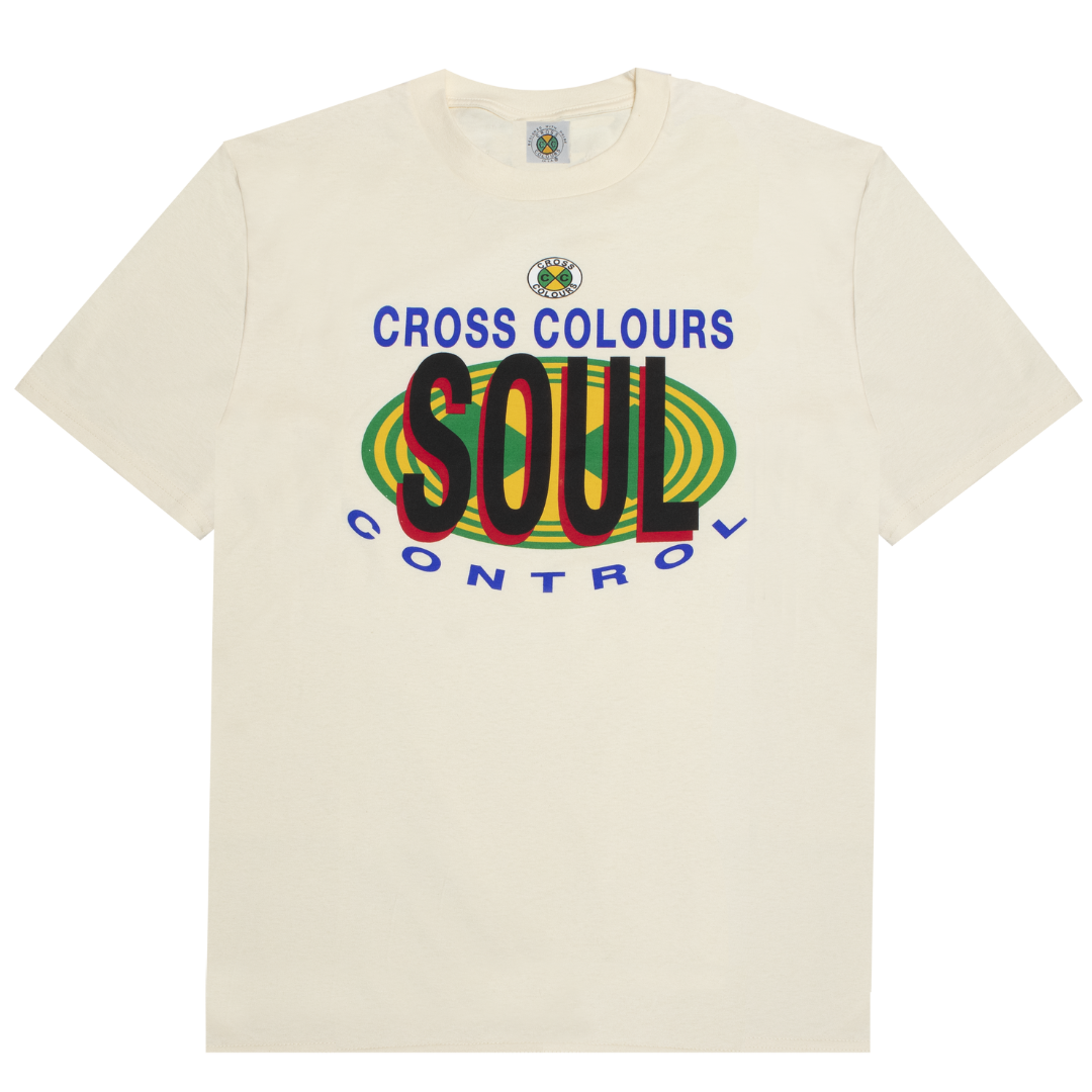 Cross Colours Soul Control  T-Shirt - Off White