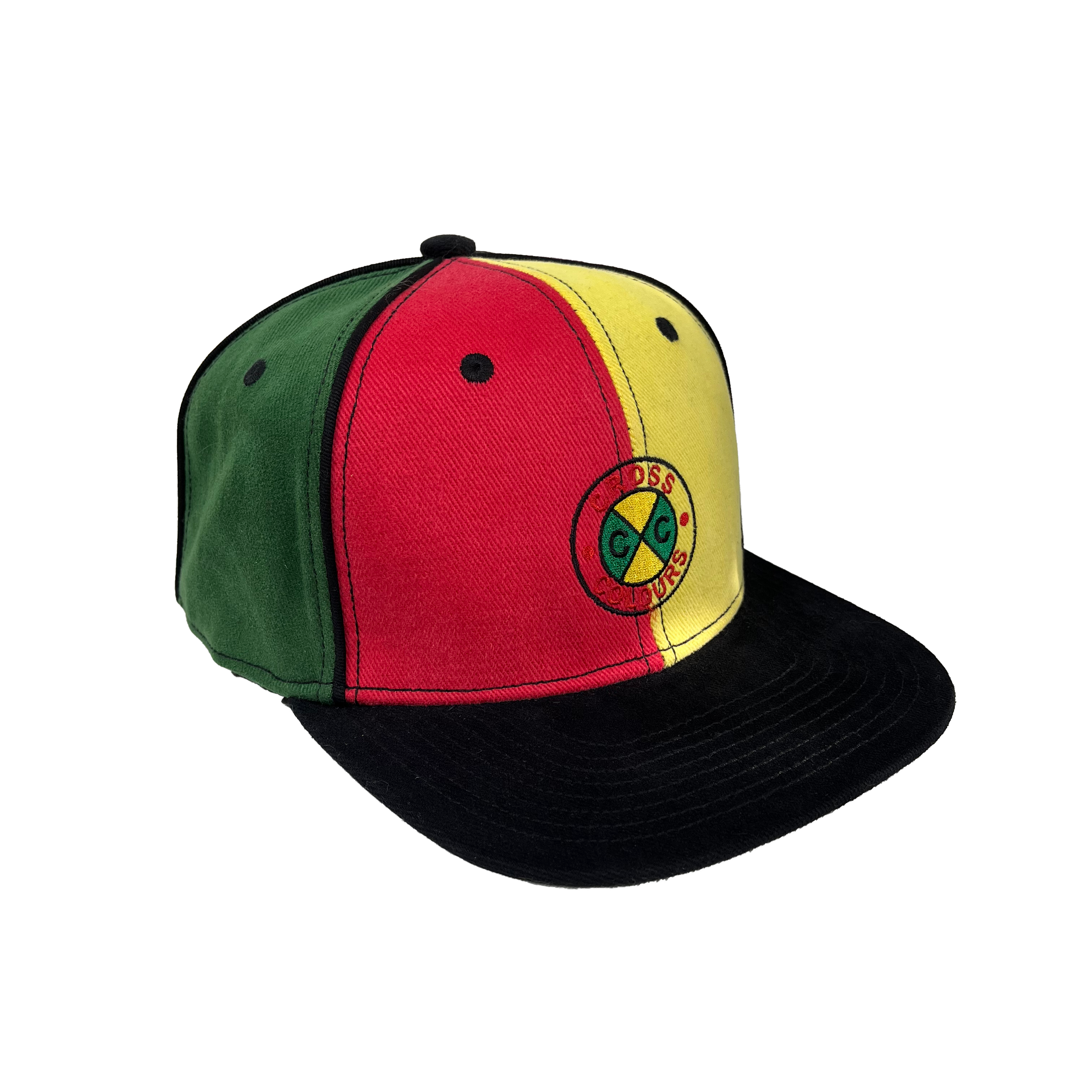 Cross Colours Circle Logo Color Block Snapback