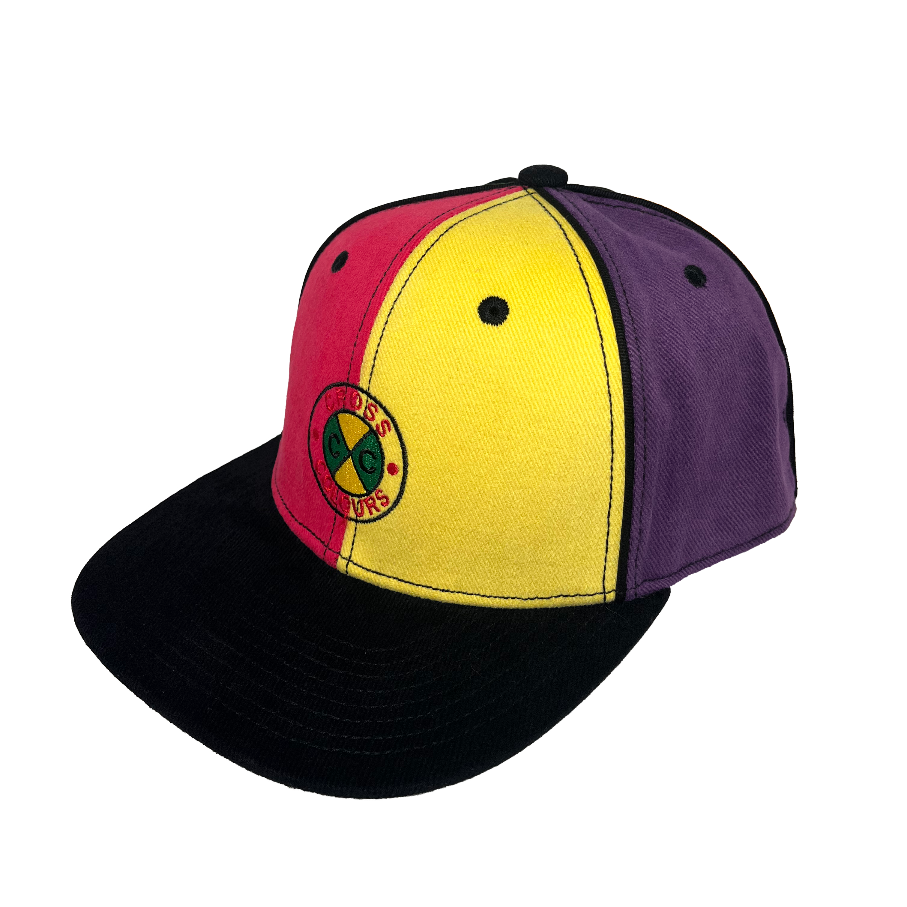 Cross Colours Circle Logo Color Block Snapback