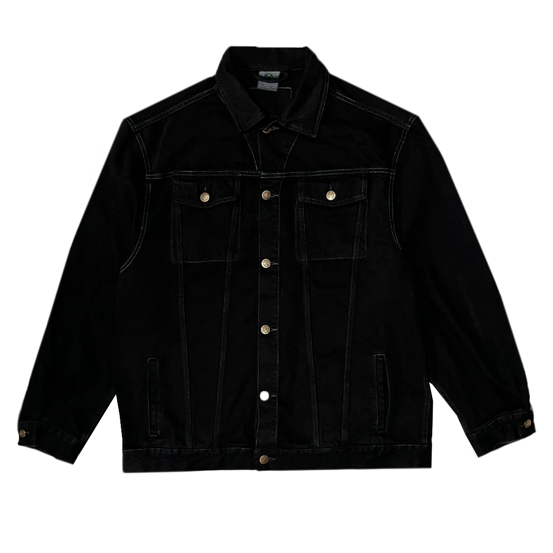 Cross Colours Denim Oversize Jacket - Overdyed Vintage Black
