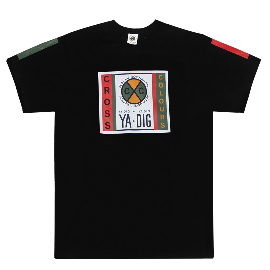 Cross Colours Label Logo T-shirt - Black