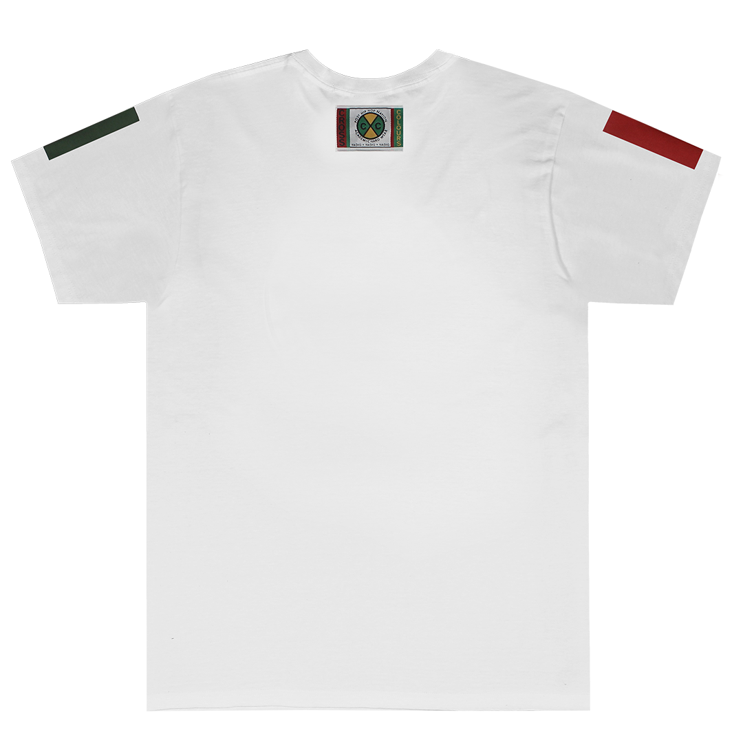 Cross Colours Label Logo T Shirt - White