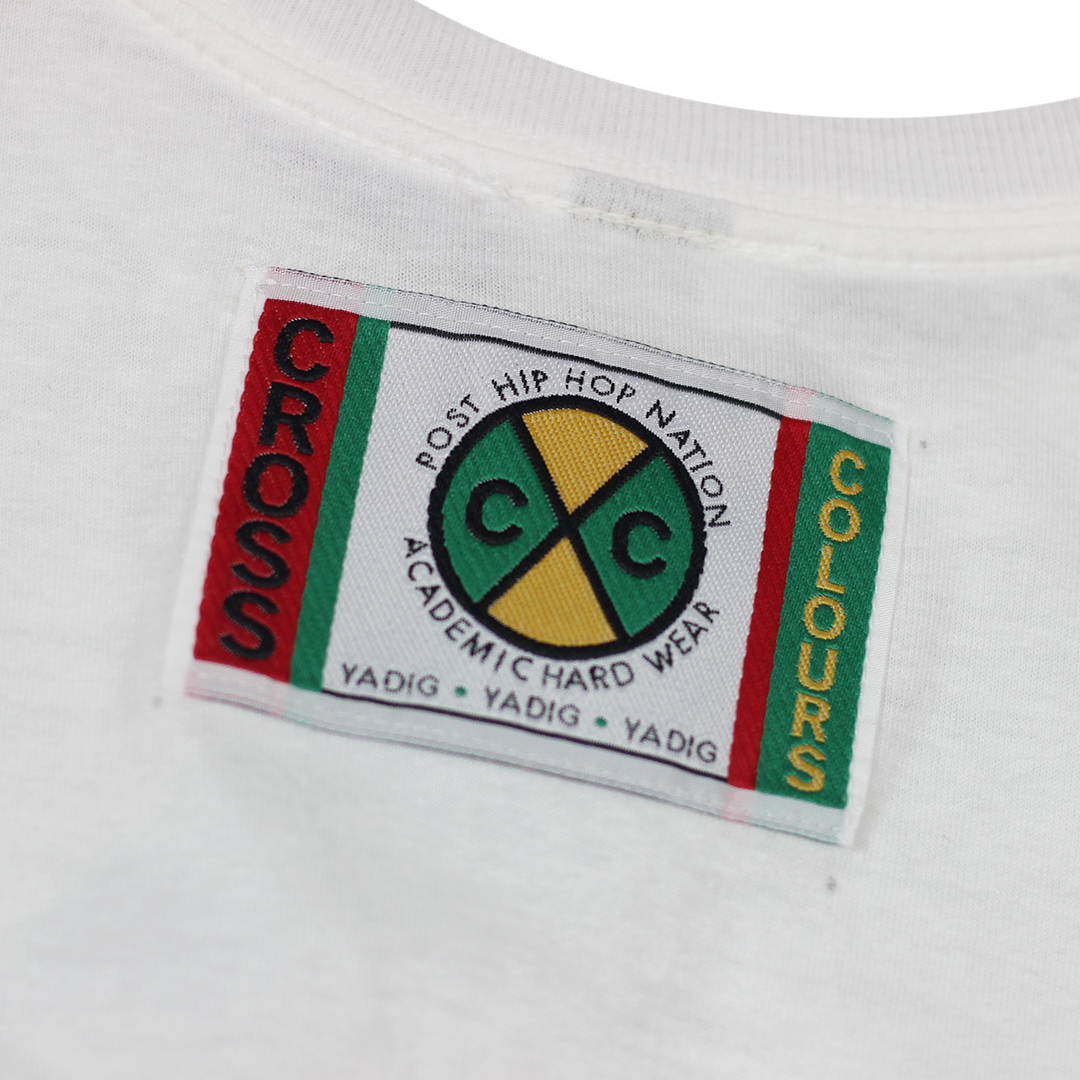 Cross Colours Label Logo T Shirt - White