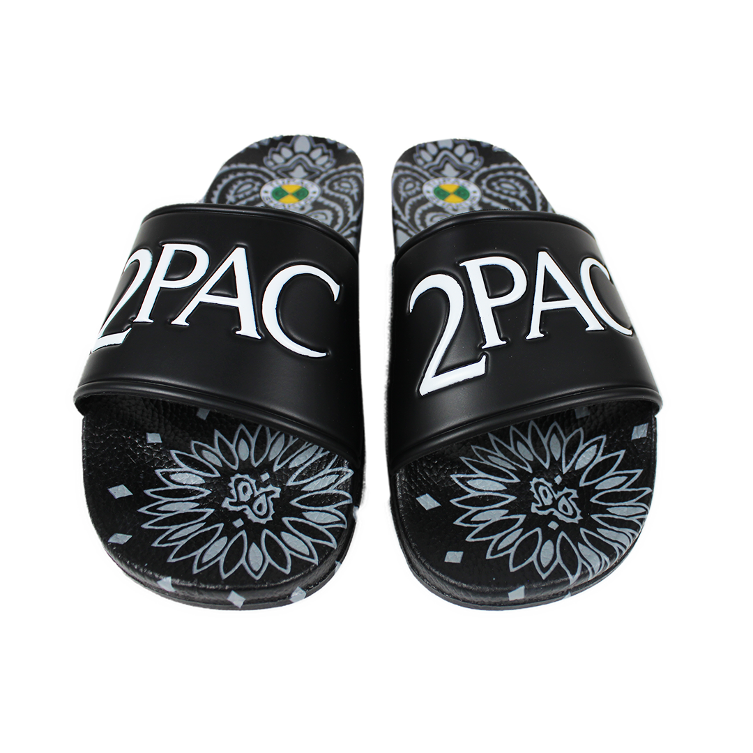 2Pac Paisley Slides (Men's) - Black