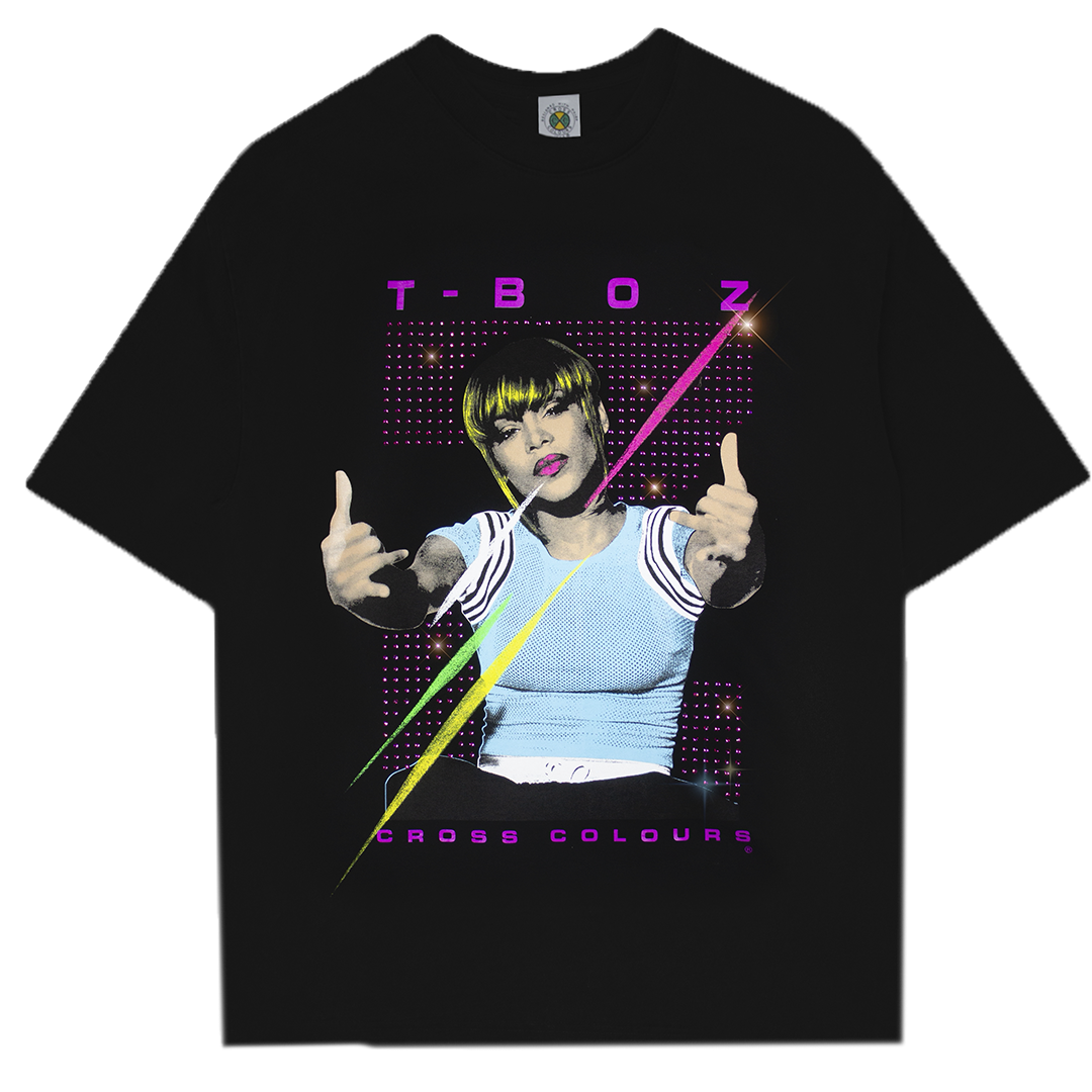 Cross Colours x T-Boz Bling  T Shirt - Black