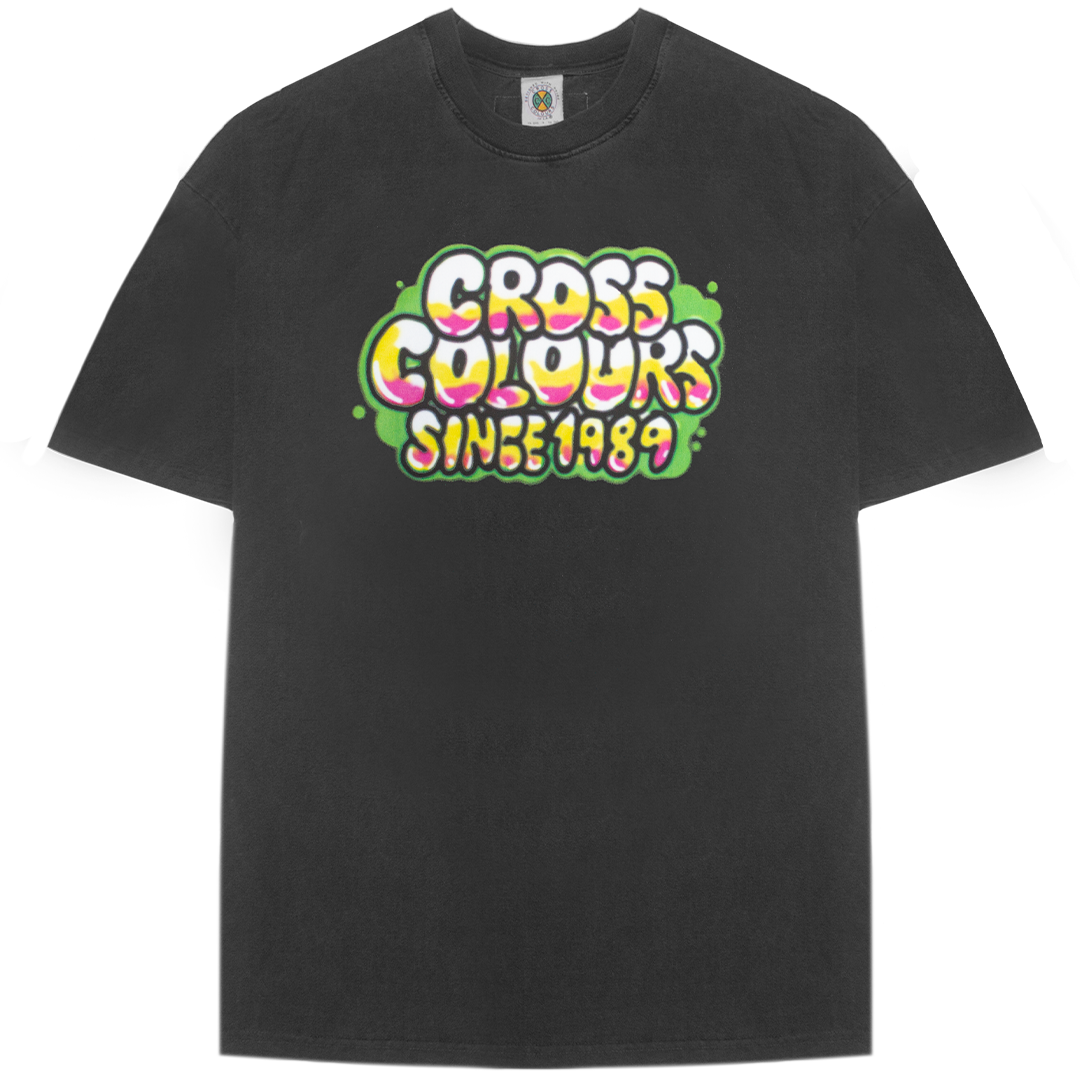 Cross Colours Since 1989 Airbrushed T-shirt - Vintage Black