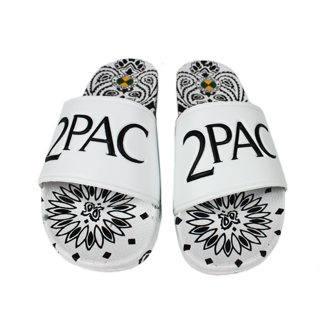 2Pac Paisley Slides (Mens) - White