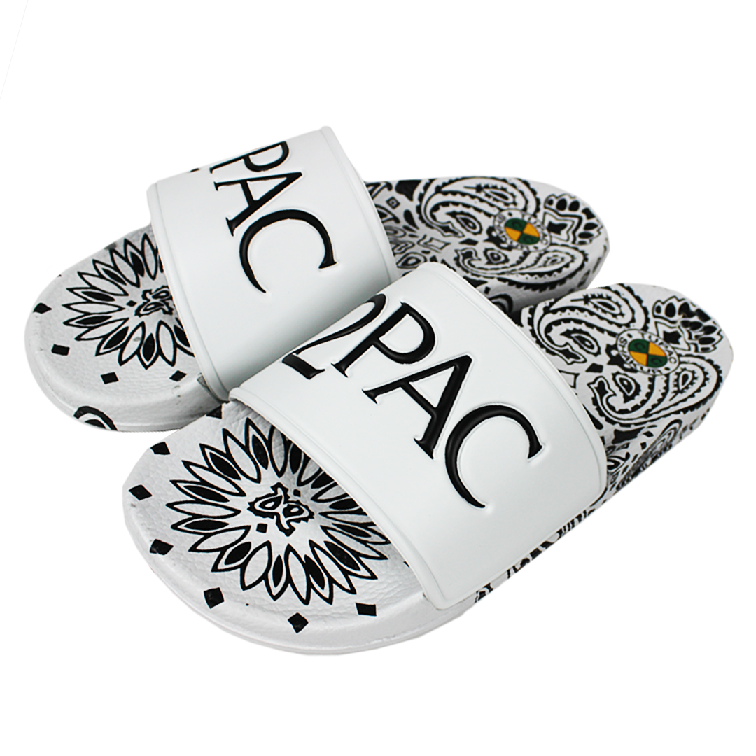 2Pac Paisley Slides (Mens) - White