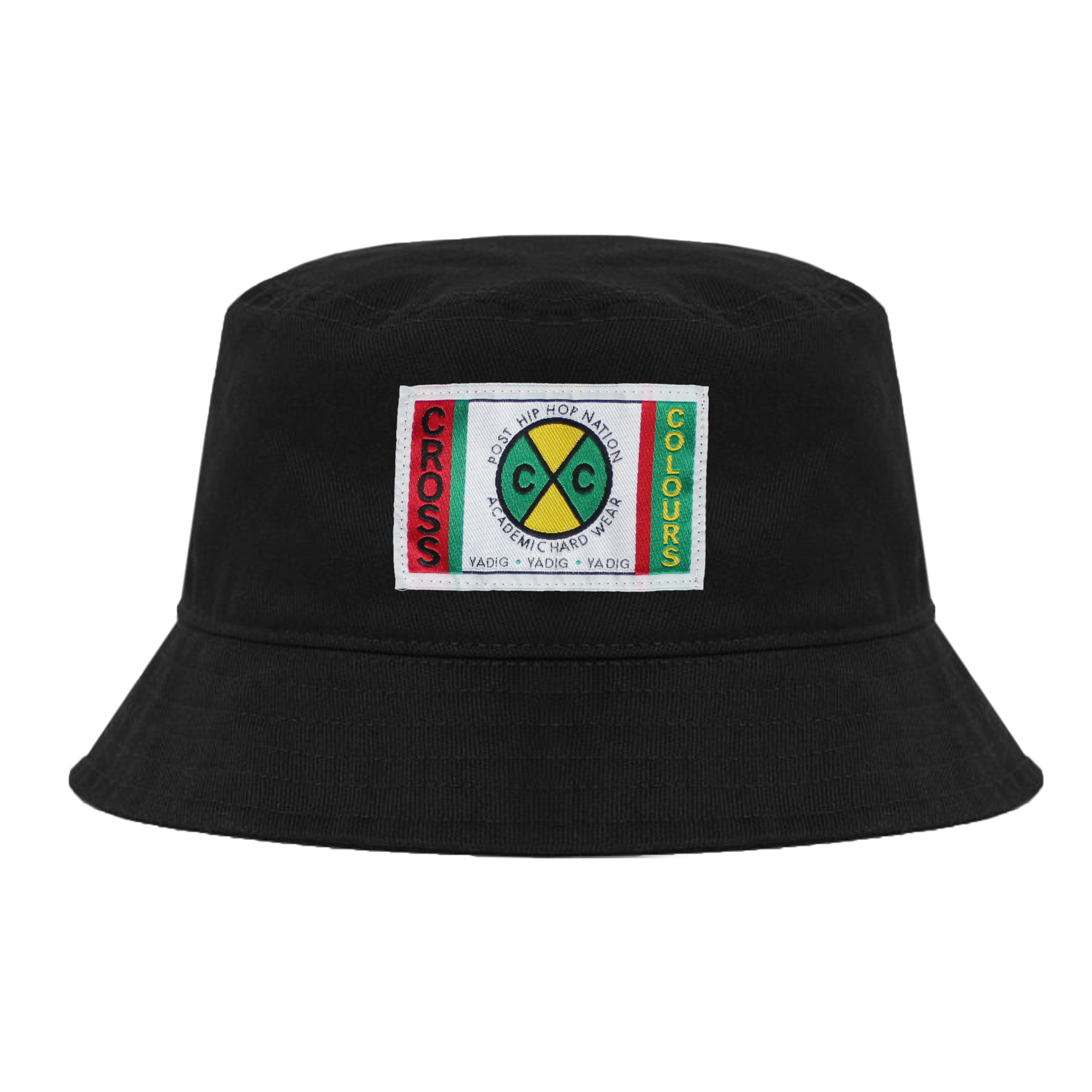 Cross Colours Label Patch Bucket Hat - Black