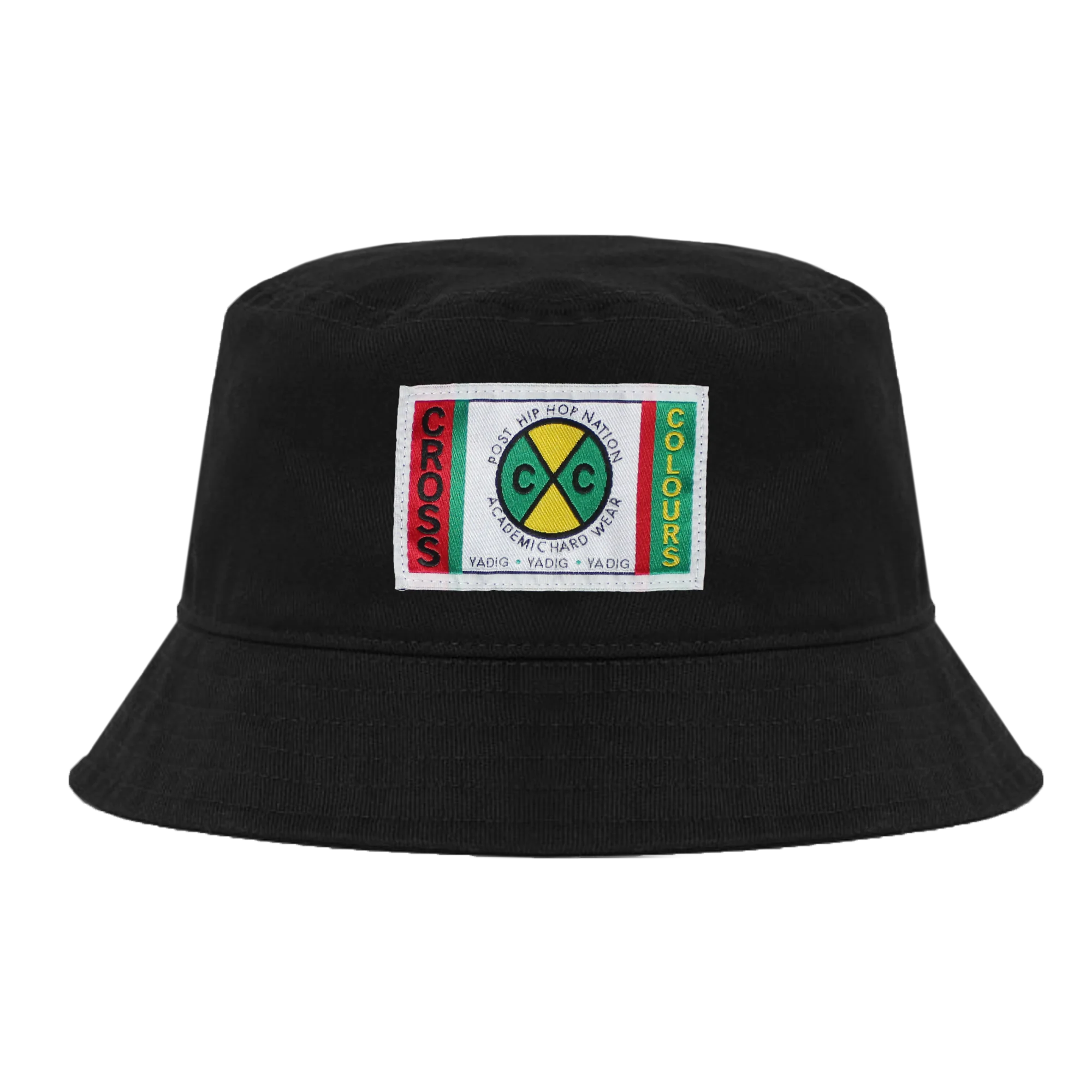 Cross Colours Label Logo Bucket Hat - Black