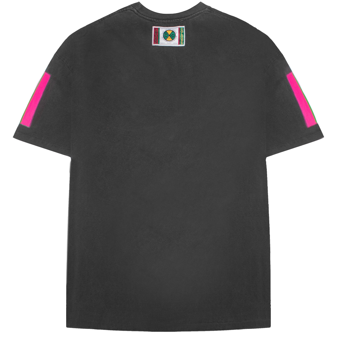 Cross Colours Airbrushed Label Logo T-shirt - Vintage Black