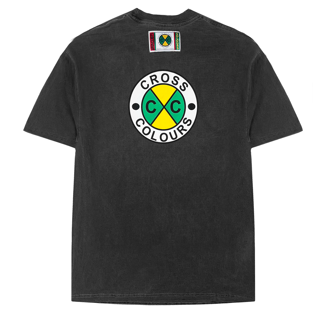 Cross Colours Circle Logo T Shirt - Vintage Black