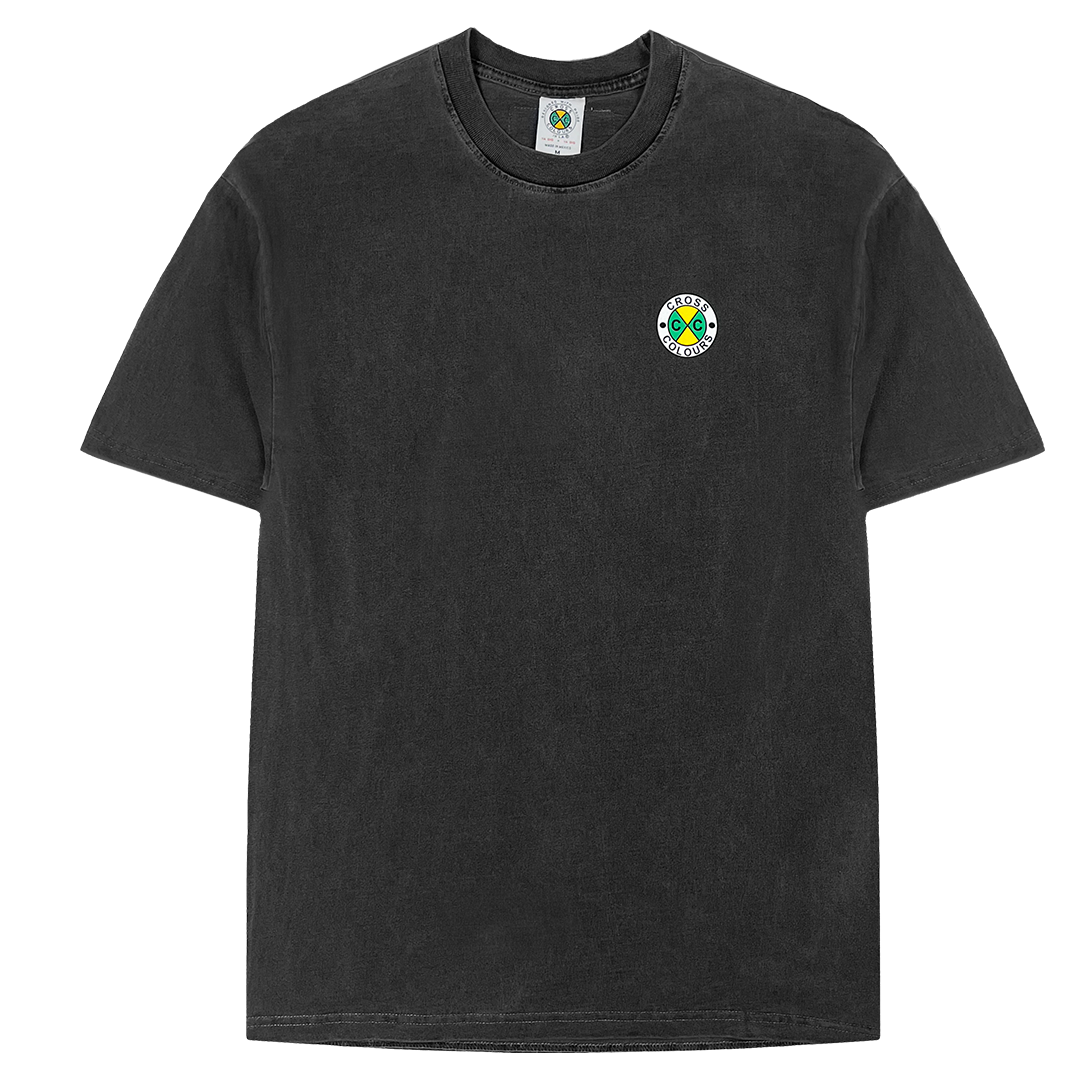 Cross Colours Circle Logo T Shirt - Vintage Black
