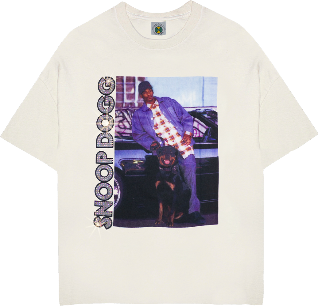 Cross Colours x Snoop Dogg Bling T Shirt - Off White