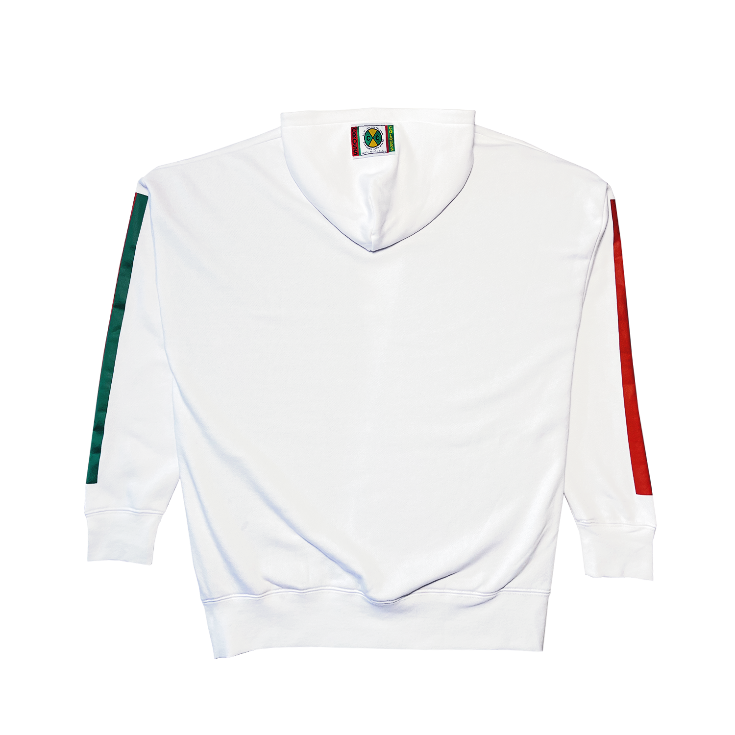 Cross Colours Label Logo Side Pocket Hoodie - White