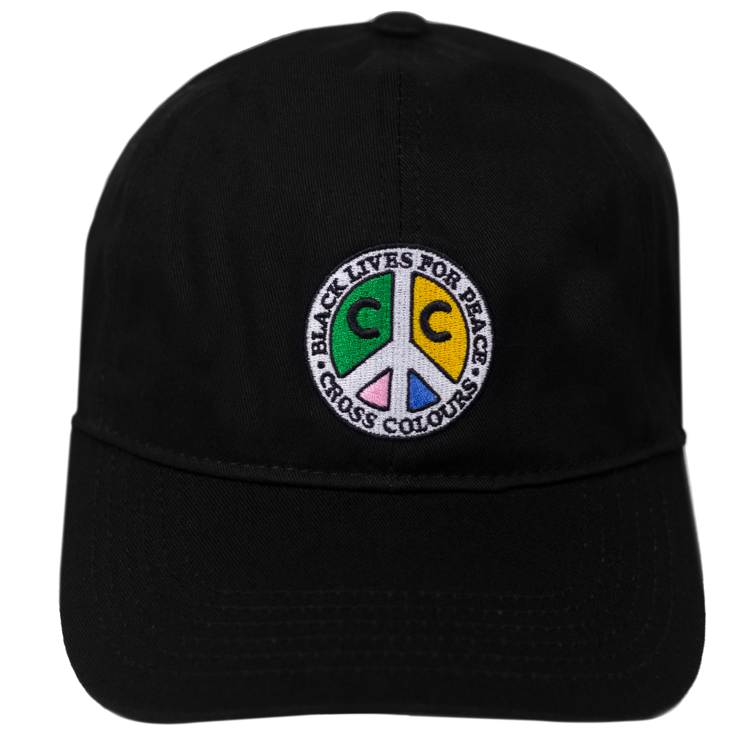 Cross Colours Black Lives For Peace Dad Hat - Black