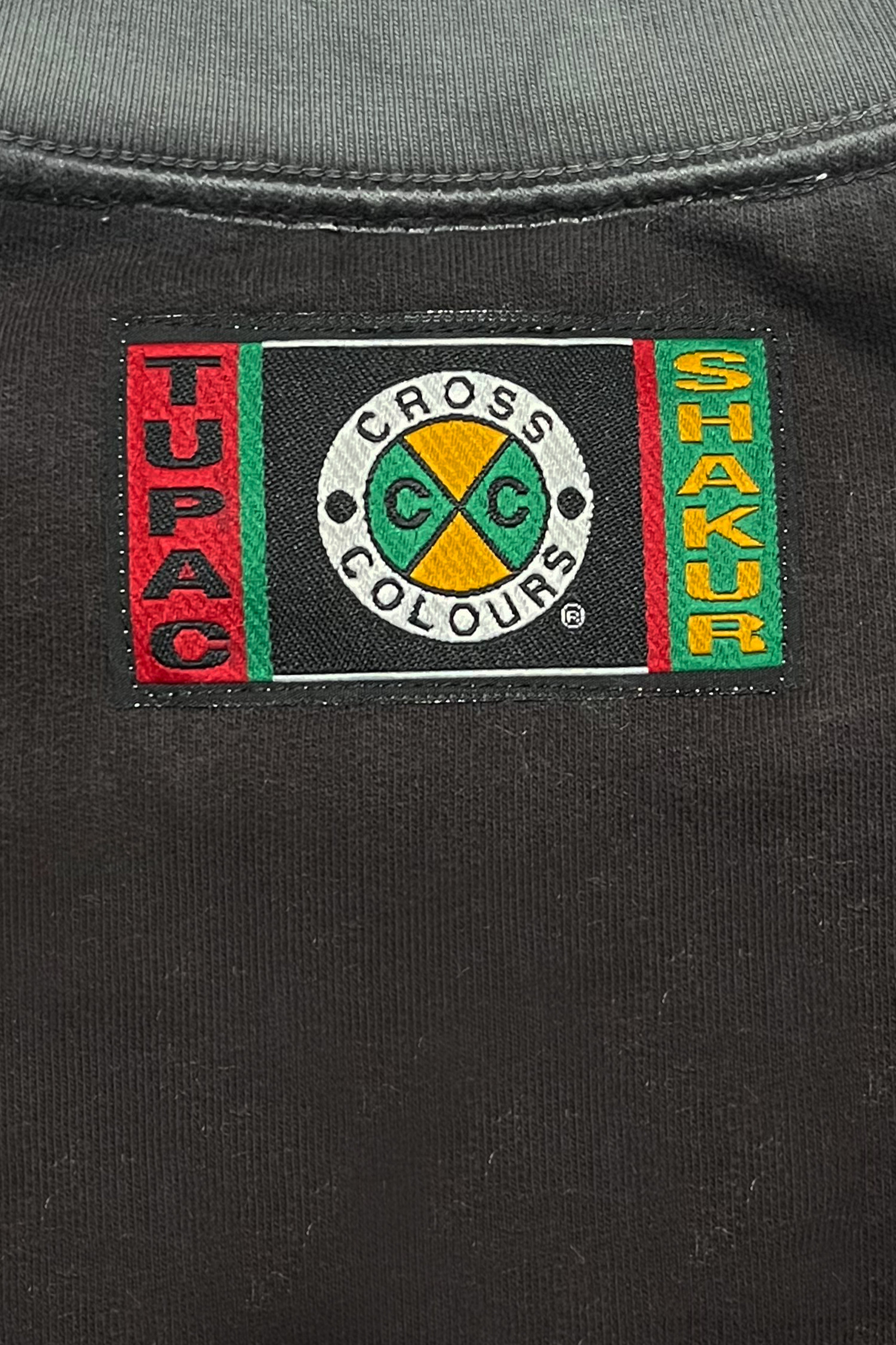 Cross Colours Tupac Hush Crop Sweatshirt - Black Ombre