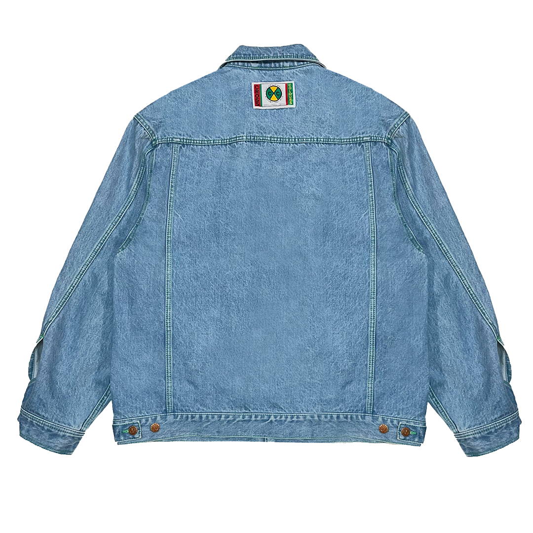 Cross Colours Denim Oversize Jacket - Vintage Blue