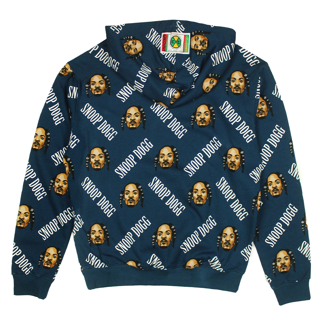 Cross Colours Snoop Dogg All Over Hoodie - Vintage Navy
