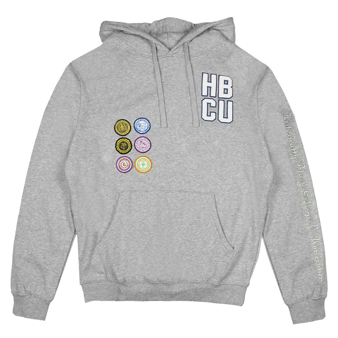 Cross Colours X HBCU Patches Hoodie - Heather Grey