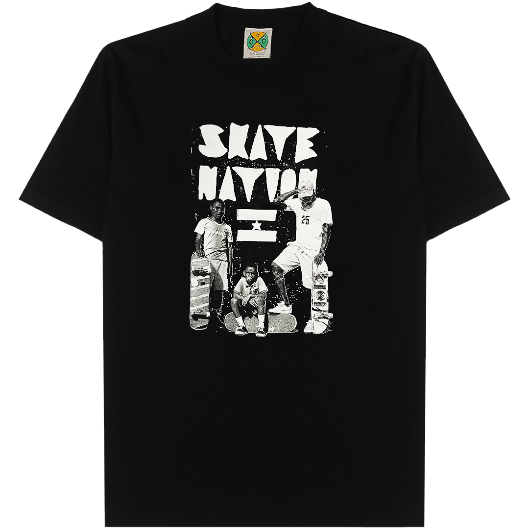Cross Colours X Skate Nation Youth Group T Shirt - Black