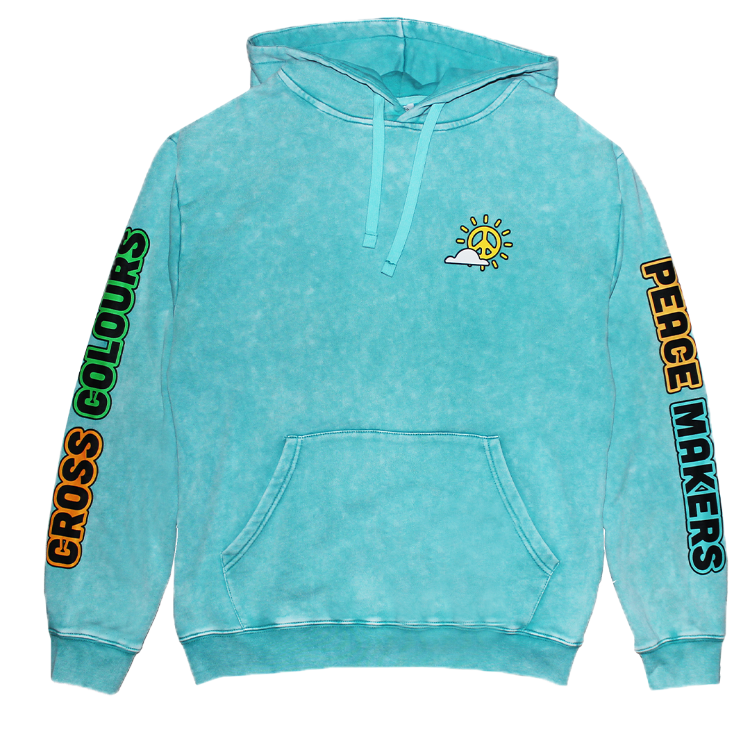 Cross Colours The Peace Makers Hoodie - Blue Mineral