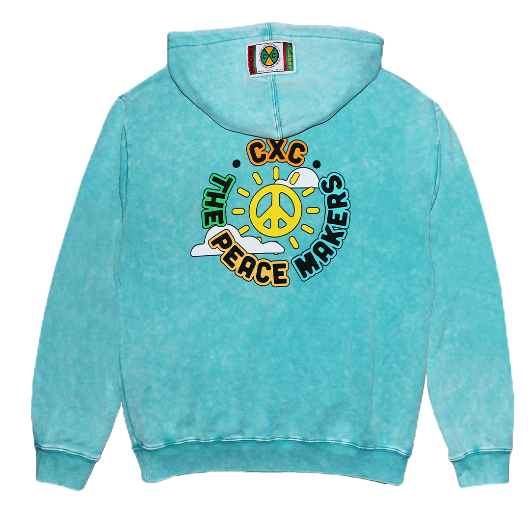 Cross Colours The Peace Makers Hoodie - Blue Mineral
