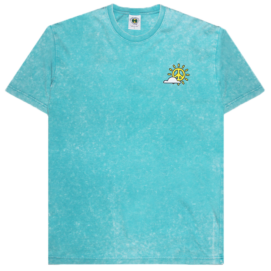 Cross Colours The Peace Makers T Shirt - Blue Mineral
