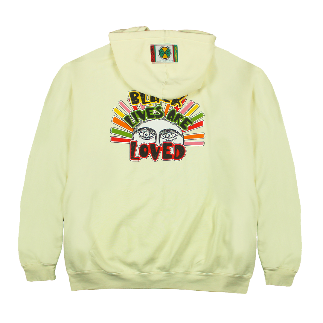 Cross Colours Black Lives Are Loved Hoodie - Off White