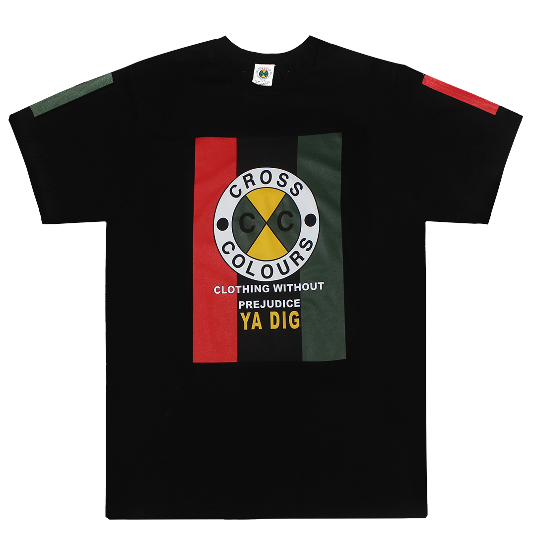 Cross Colours Flag Logo T-Shirt - Black