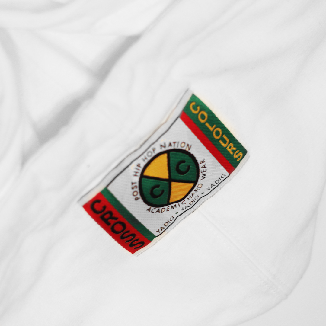 Cross Colours Label Logo Hoodie - White