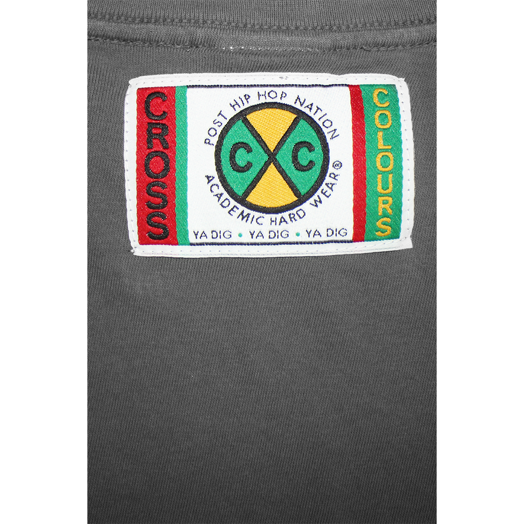 Cross Colours Label Logo T Shirt - Black Enzyme