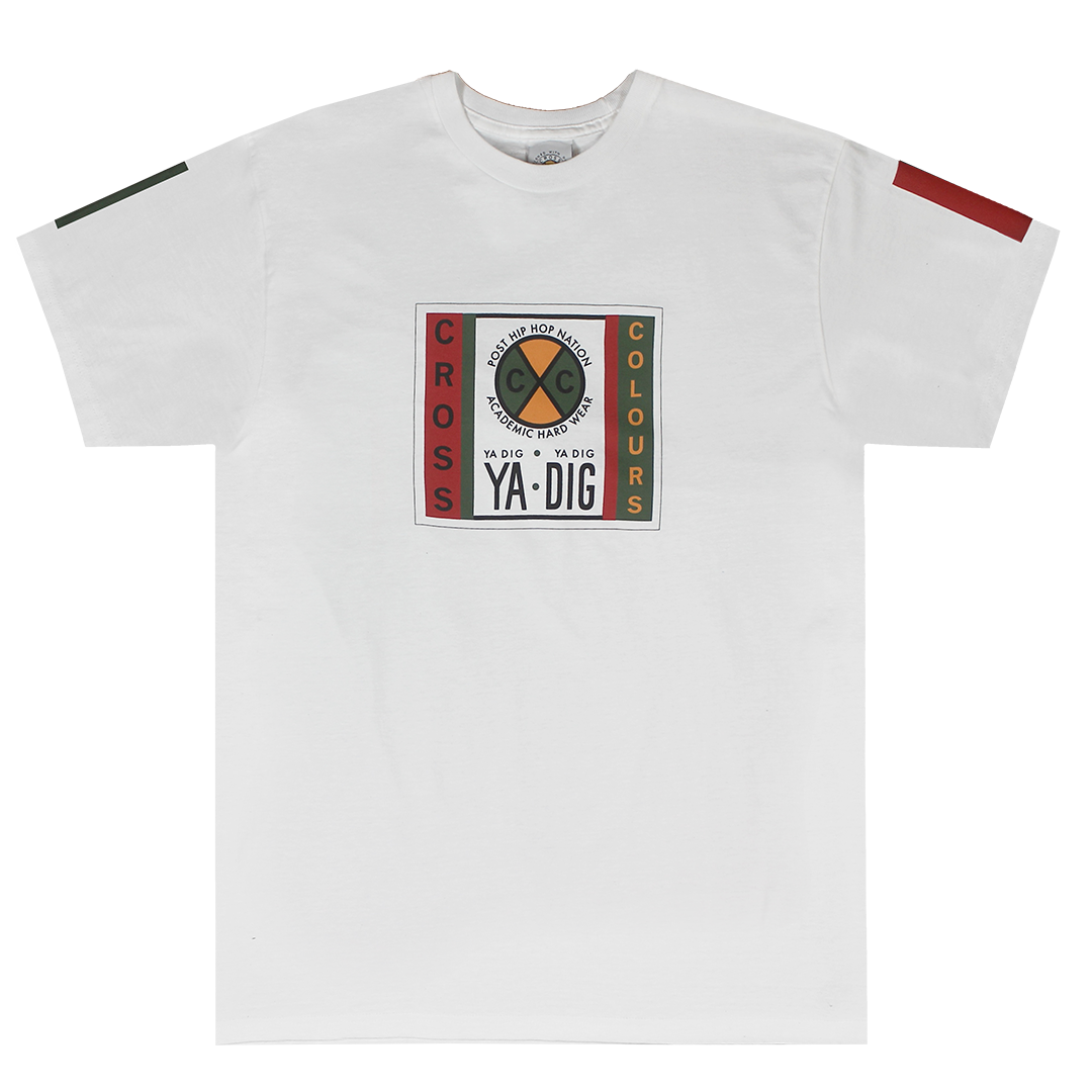 Cross Colours Label Logo T-Shirt - White