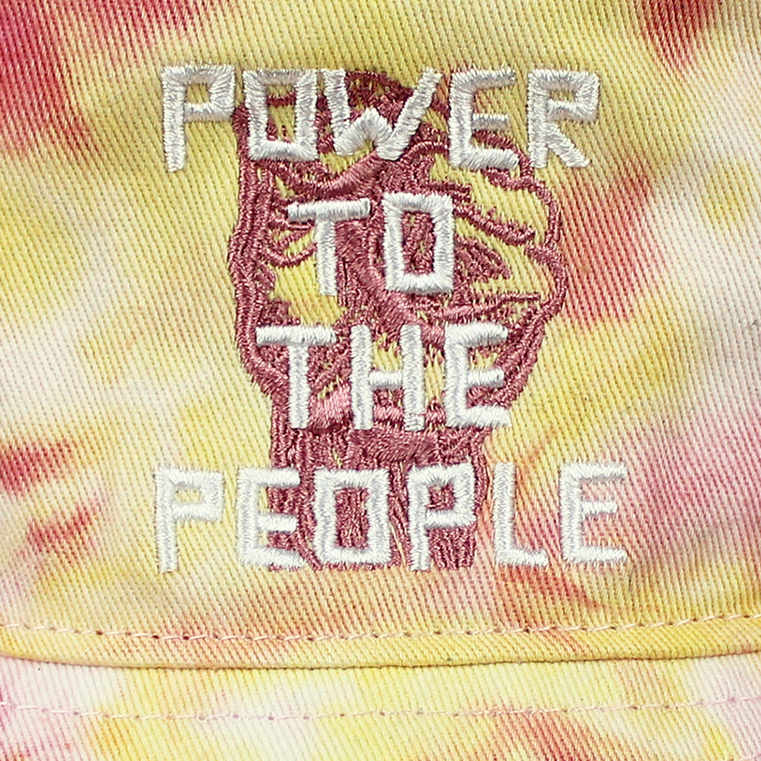 Cross Colours Power To The People Bucket Hat - Tie Dye (Pink/Yellow)