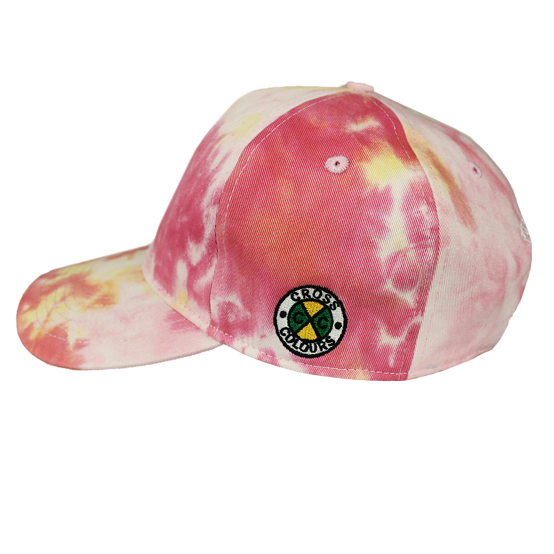 Cross Colours Power To The People Dad Hat - Tie Dye (Pink/Yellow)