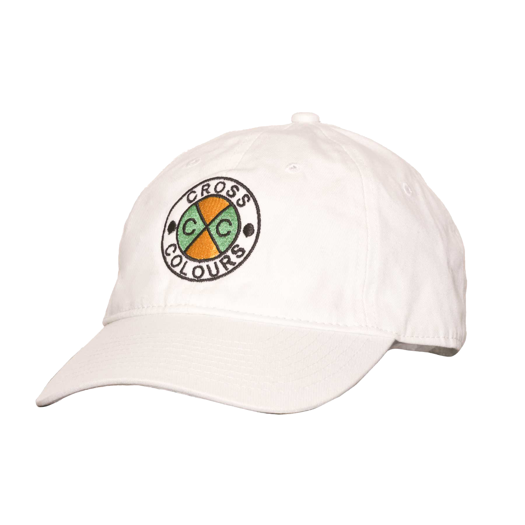 Cross Colours Classic Embroidered Dad Hat - White