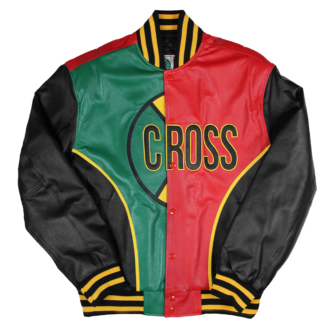 Cross Colours The Big C Leather Jacket - Multi